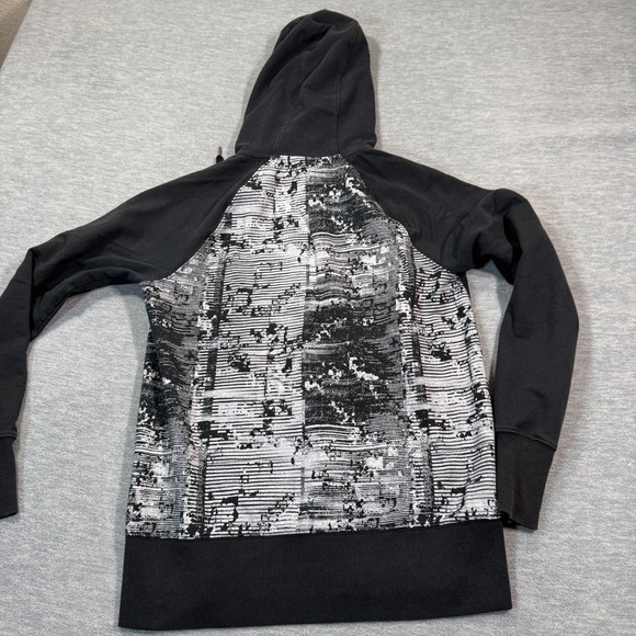 Oakley Hoodie Women Medium Black Full Zip Graphic 76 Logo Urban y2k - Picture 5 of 6